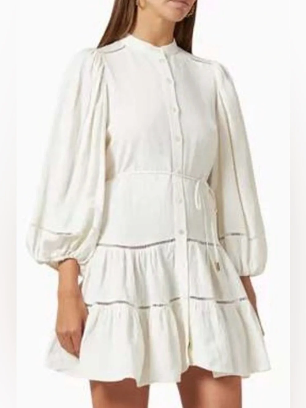 Theodora Linen-Blend Mini Shirt Dress by Significant Other - NWT